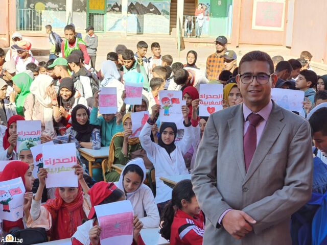 ابن أحمد…تلاميذ مؤسسة علال الفاسي يخلدون ذكرى عيد المسيرة الخضراء المظفرة وعيد الاستقلال المجيد