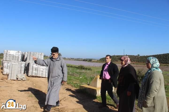 محمد السيمو رئيس بلدية القصر الكبير يطلع على سير الأشغال بمنتزه غابة ” عين اعبيد “