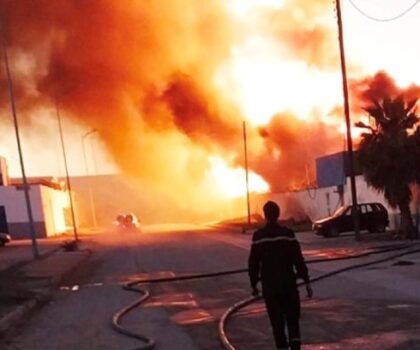 الفرقة الوطنية للشرطة القضائية تتولى التحقيق في حريق مستودع الغاز بالمحمدية