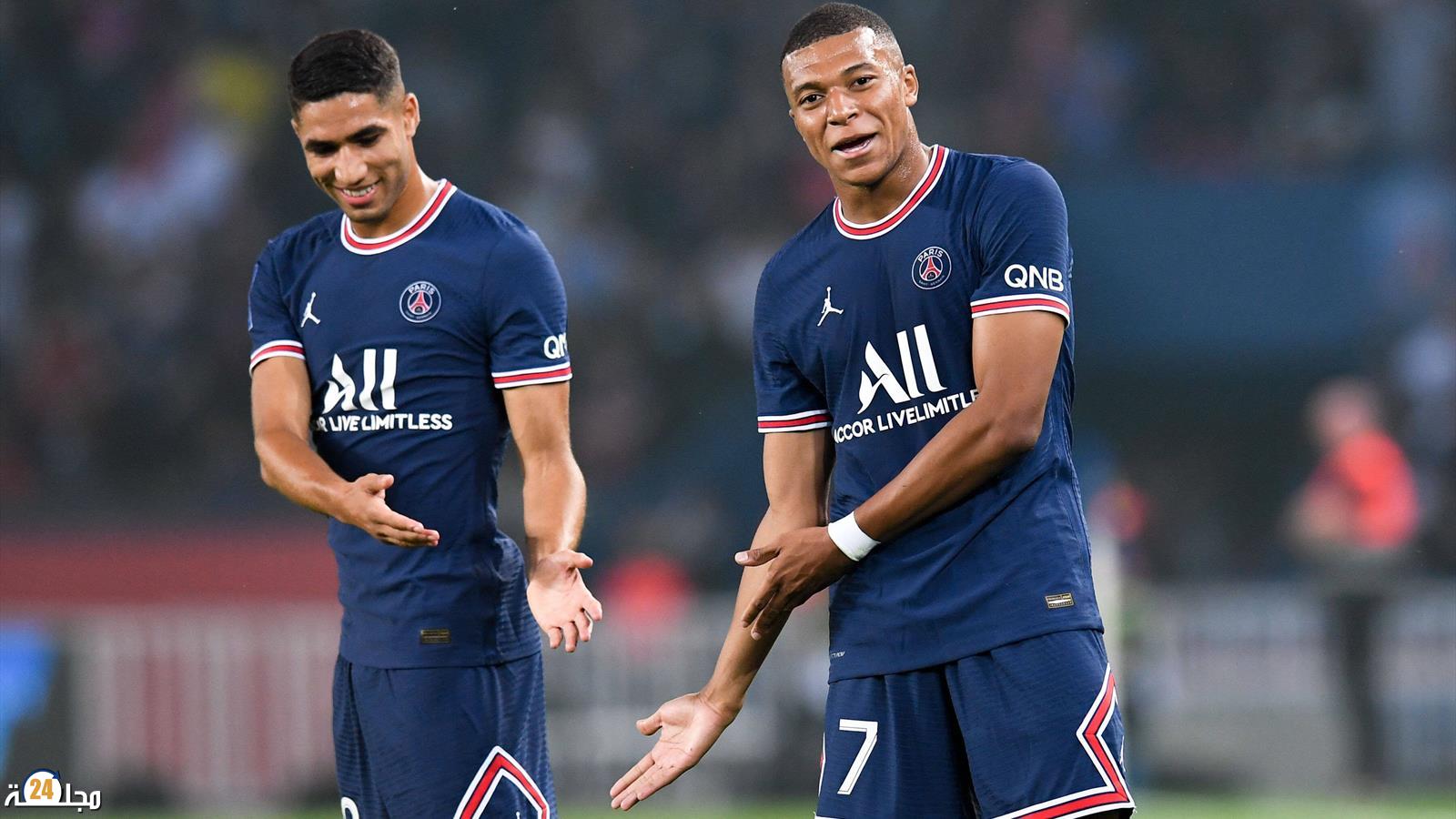 مدرب سان جيرمان يتخذ قرارا بشأن حكيمي ومبابي