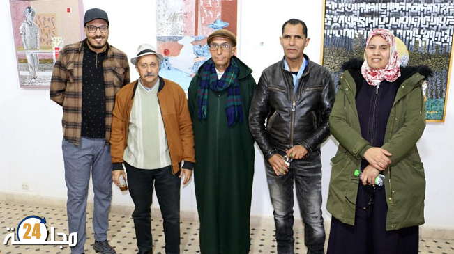 معرض فردي للفنان التشكيلي خالد بن احساين في رواق باب الزرگان بتارودانت