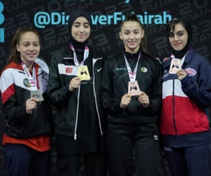 هبة الفلاوي تحصل على الميدالية الذهبية في الكراطي بالإمارات العربية المتحدة