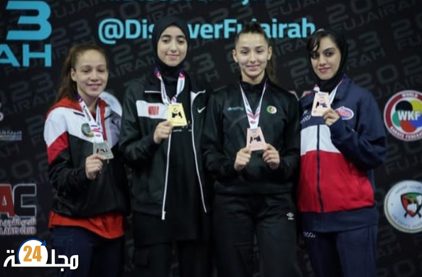 هبة الفلاوي تحصل على الميدالية الذهبية في الكراطي بالإمارات العربية المتحدة