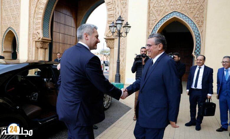 السيد رئيس الحكومة يستقبل المستشار الفيدرالي لجمهورية النمسا