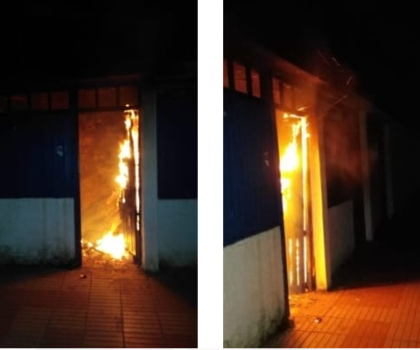 مختل عقلي يشعل النيران بأحد الاكشاك كورنيش مدينة الجديدة