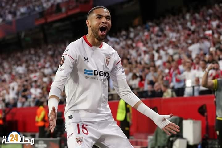 الدولي المغربي بألوان اشبيلية الإسباني يوسف النصيري يتكفل بإبعاد المان يونايتد من مسابقة اليوروبا ليغ