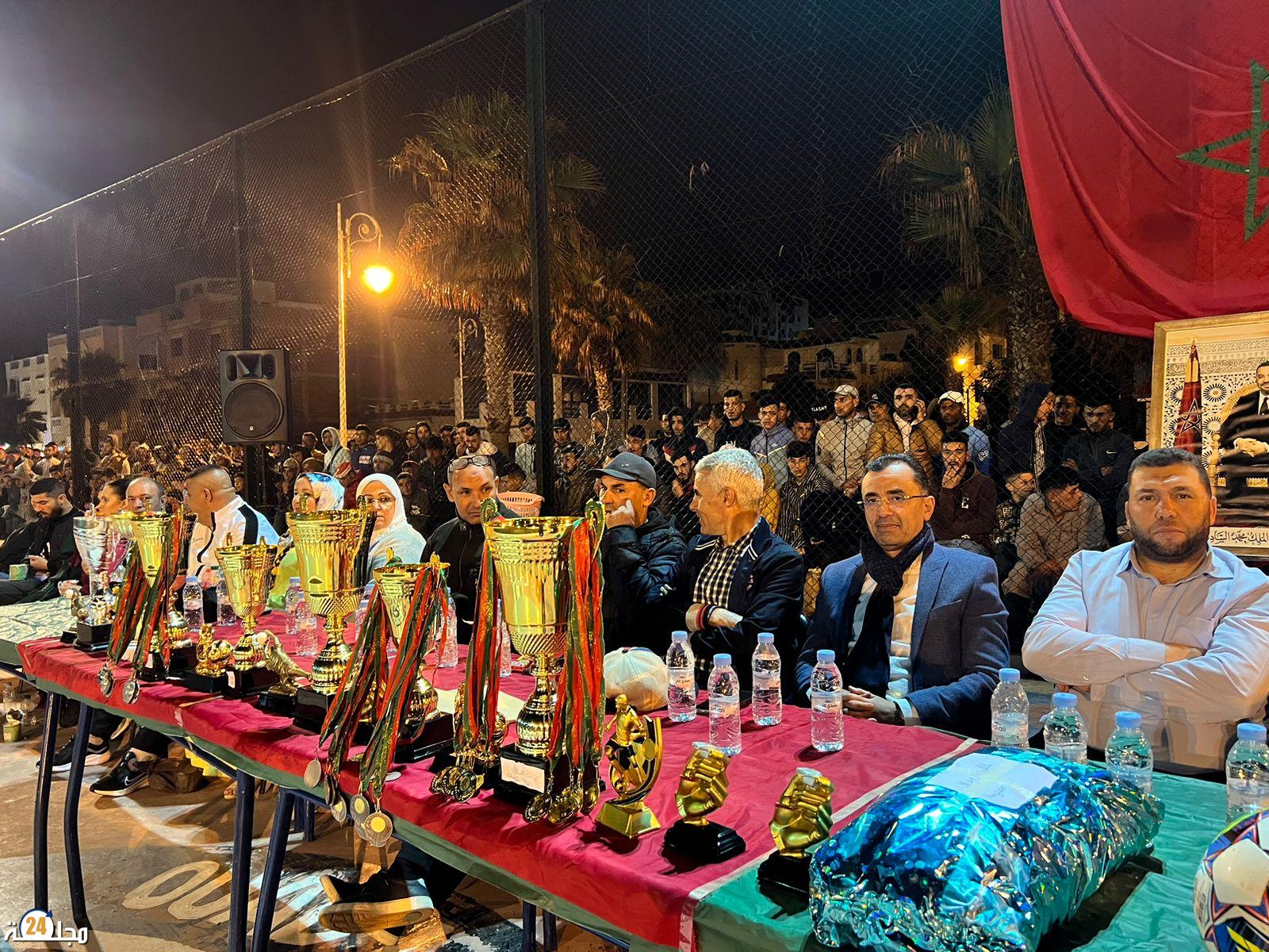 البرلماني حميدة الدراق يعطي انطلاقة نهائي دوري كرة القدم الرمضاني بوادي لو.