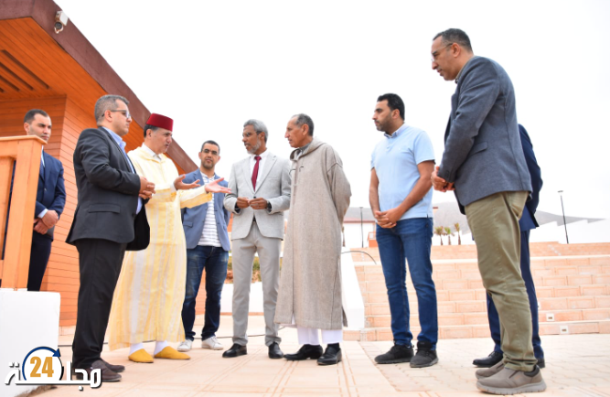 عامل اقليم تيزنيت يقوم بزيارة تفقدية لمشروع “مركز التخييم أكلو” 