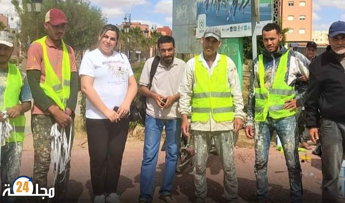 رئيسة المجلس الجماعي لبن جرير في زيارة ميدانية لعديد من الأحياء لتعزيز الجمالية ونظافة المدينة