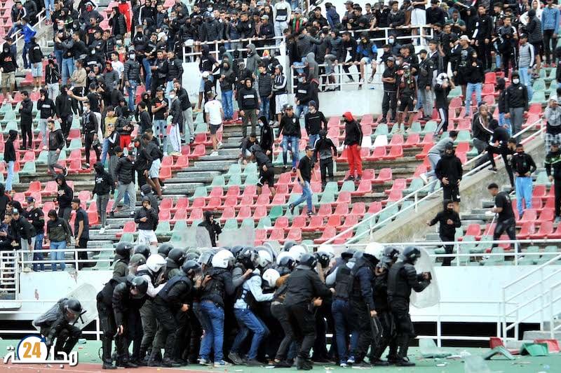 أعمال الشغب في مباراة كرة القدم في بركان: توقيف 21 مشتبهًا وتحقيقات مستمرة