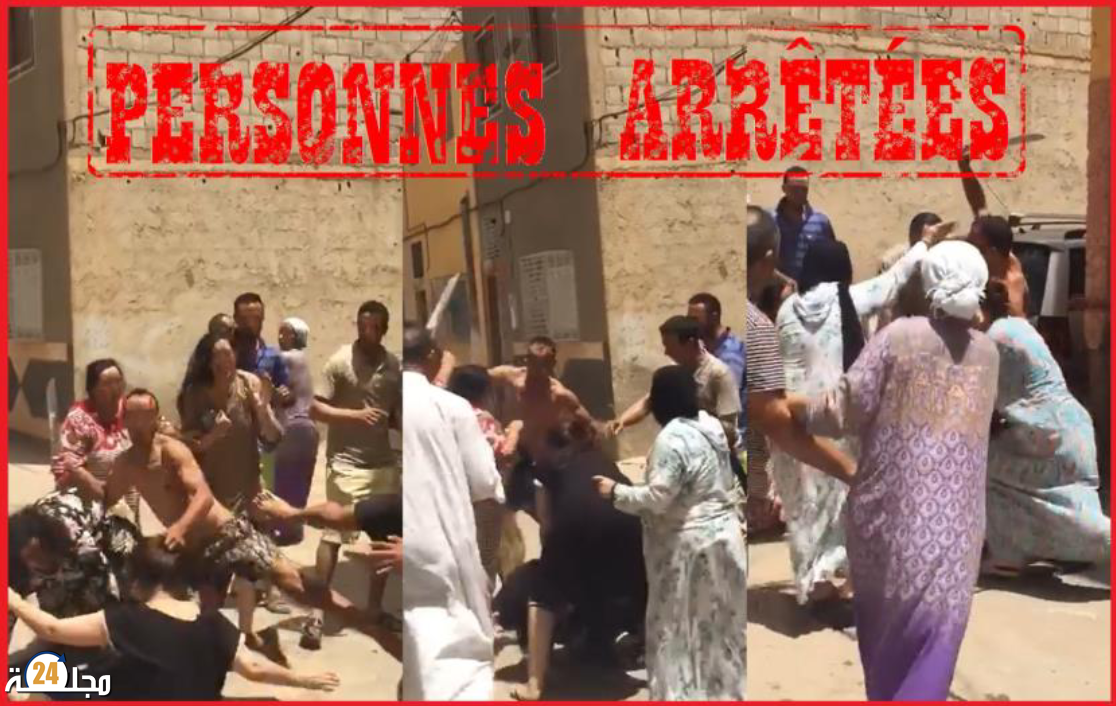 ولاية أمن بني ملال: توقيف مول الساطور و6 نسوة وطفل قاصر تبادلوا العنف في الشارع العام