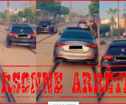 تعرض سلامة المستعملين وتعطيل النقل العمومي: التحقيق في استعراض سائقي السيارات على سكة الترامواي في الدار البيضاء