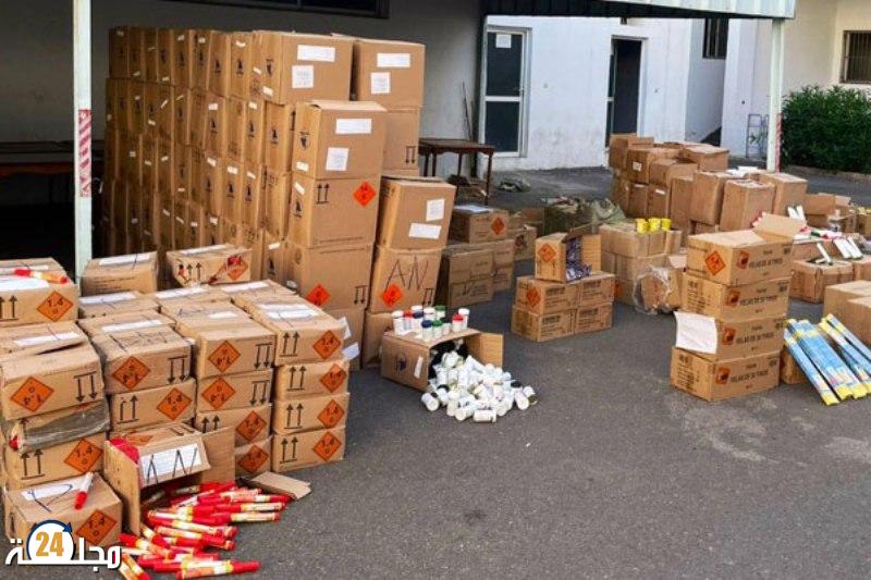 وجدة .. حجز 62 ألف و450 وحدة من المفرقعات والشهب الاصطناعية المهربة