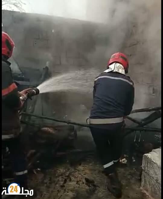 حريق كاد ان يتسبب في كارثة في منزل بحي بوعلاݣة ببيوكرى