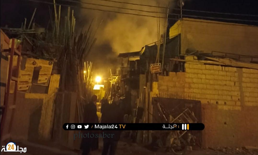 بيوكرى ….تفاصيل حريق الحي الصناعي و تدخل رجال الوقاية المدنية لإخماده