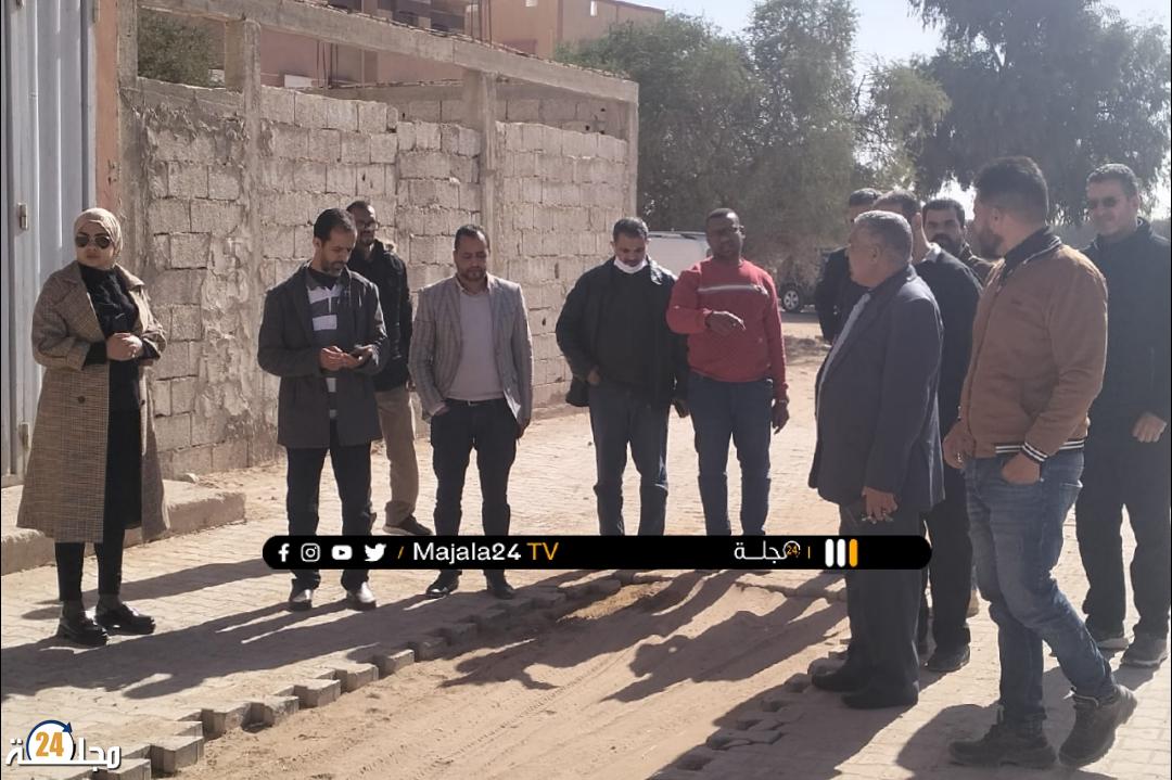 زيارة ميدانية لمُعاينة أشغال شـبكة الواد الحار ببيوكرى