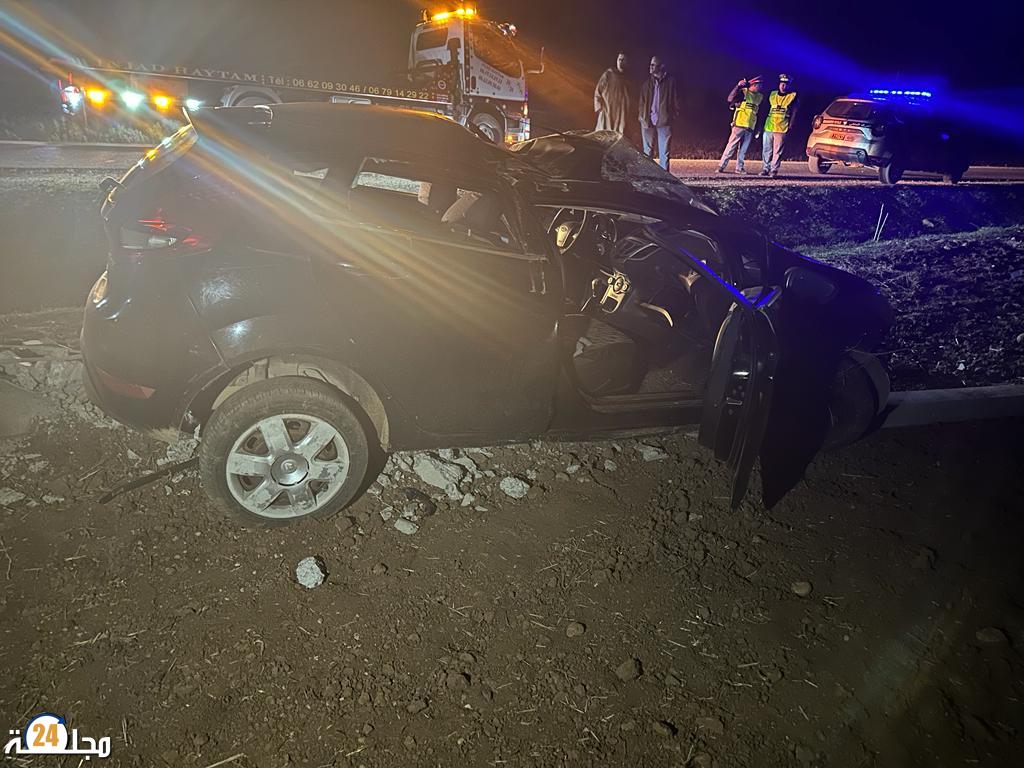 مصرع طالب في حادث اصطدام سيارة بعمود كهربائي بفم العنصر إقليم بني ملال
