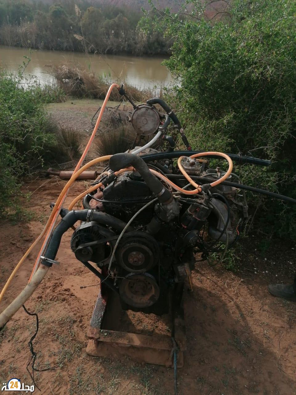 السلطة المحلية بأولاد عبو إقليم برشيد تحجز على مضخات مائية بوادي أم الربيع