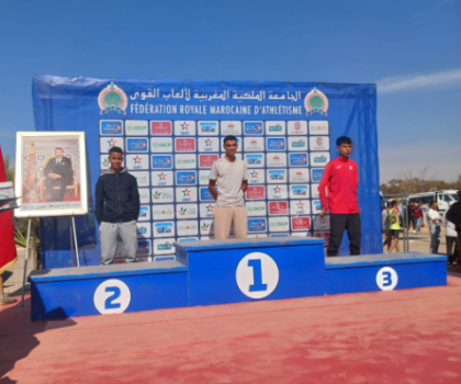 رياضة …. عداء نادي ملوية العليا يتحصل على المرتبة الثانية بسباق بنجرير