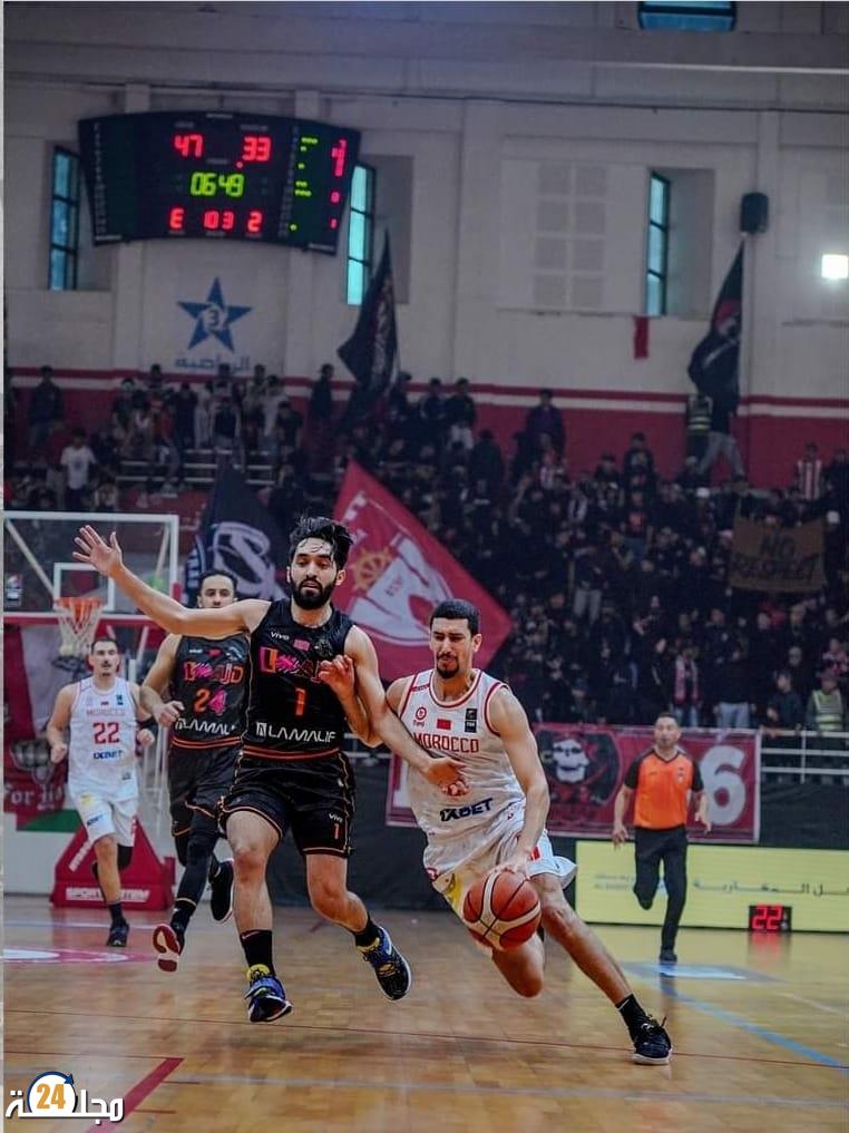 الدورة العاشرة اياب من بطولة القسم الممتاز لكرة السلة ،الرجاء الرياضي وامل الحسيمي : لقاء الغريقين