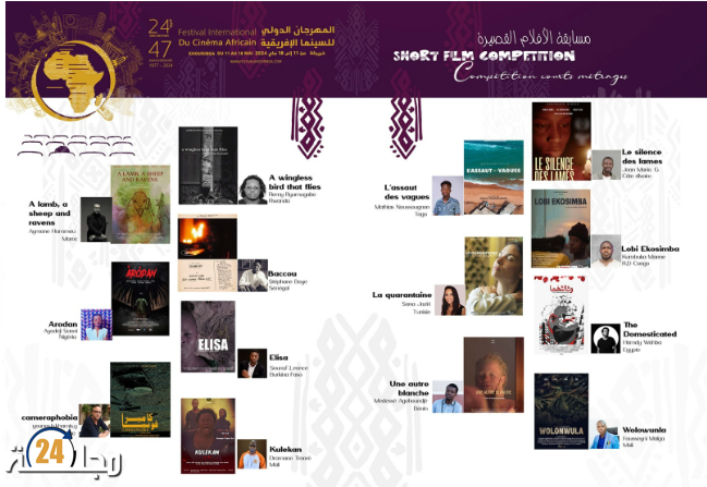مهرجان السينما الإفريقية يعلن عن الأفلام القصيرة في المشاركة في المسابقة الرسمية