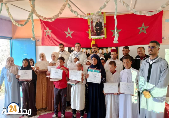 الرحامنة :نادي القرآن والسيرة النبوية بمجموعة مدارس أيت موسى واحماد ينظم حفلا دينيا