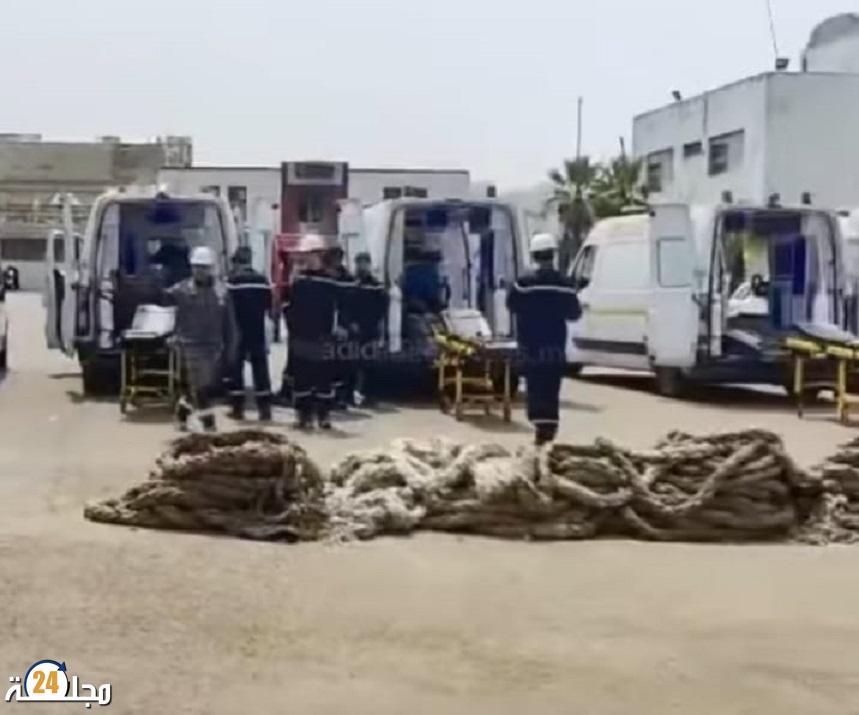 ارتفاع حصيلة الوفيات جراء اندلاع حريق على متن باخرة أجنبية بسواحل ميناء الجرف الأصفر ضواحي الجديدة.