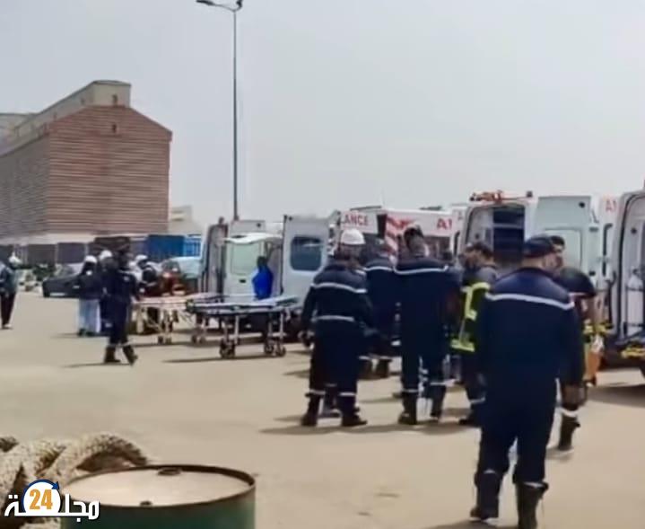 قتلى و جرحى في حريق بإحدى البواخر بالساحل الأطلسي قرب ميناء الجرف الأصفر
