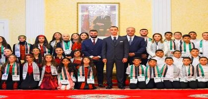 ولي العهد يستقبل الأطفال المقدسيين بتطوان
