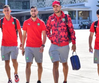 بعثة المنتخب المغربي تتجه إلى أكادير لمواجهة الغابون وليسوتو