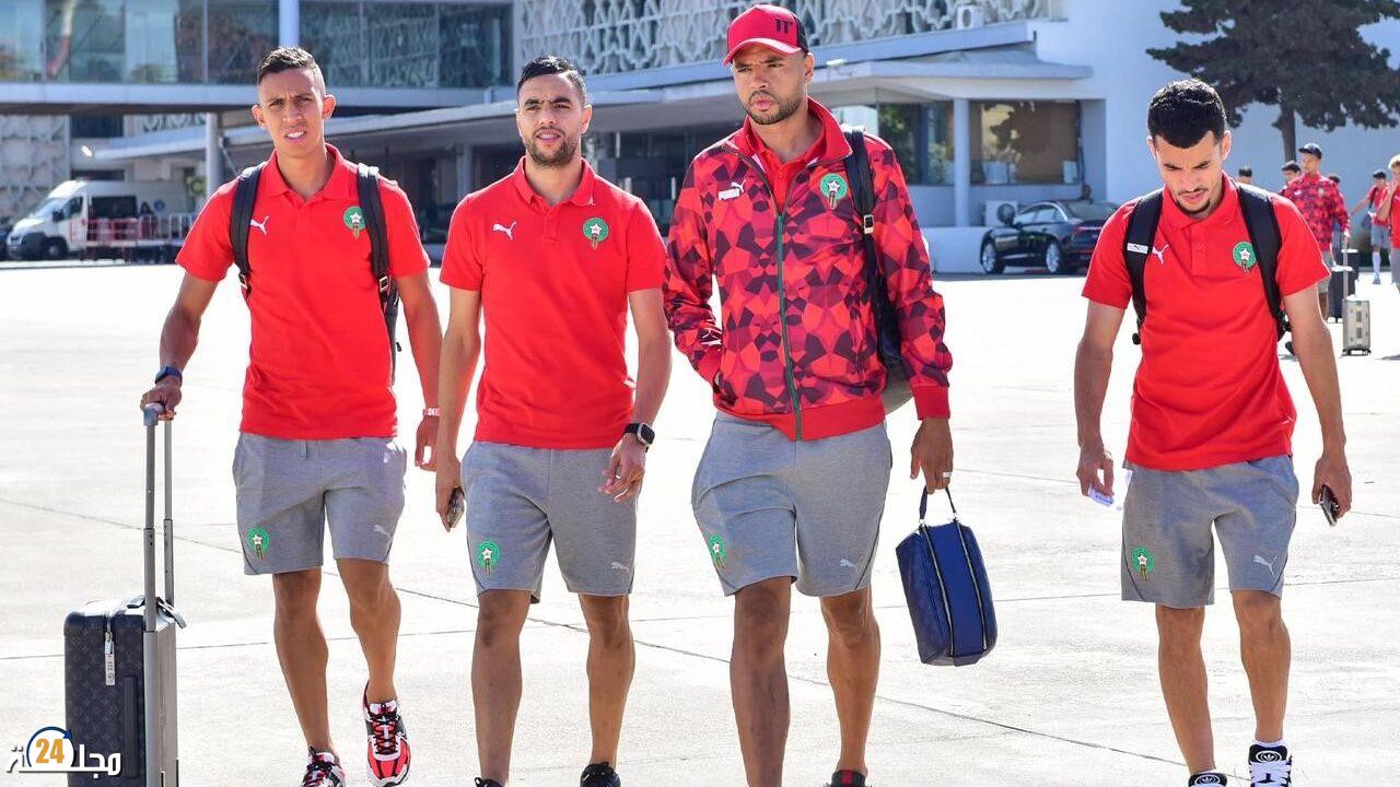 بعثة المنتخب المغربي تتجه إلى أكادير لمواجهة الغابون وليسوتو