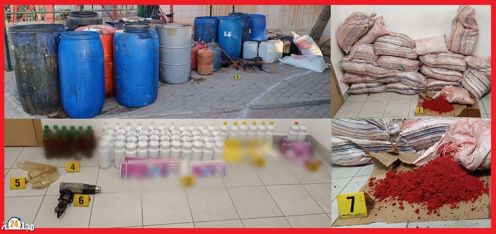 توقيف أربعة أشخاص بآيت ملول بتهمة الاتجار بمسكر “ماء الحياة” وتزييف علامات تجارية