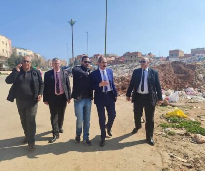 مديرية مكناس: زيارة ميدانية للجنة الإقليمية المختلطة لاتخاذ التدابير الأولية لانطلاق أشغال بناء ثانوية قرطبة التأهيلية
