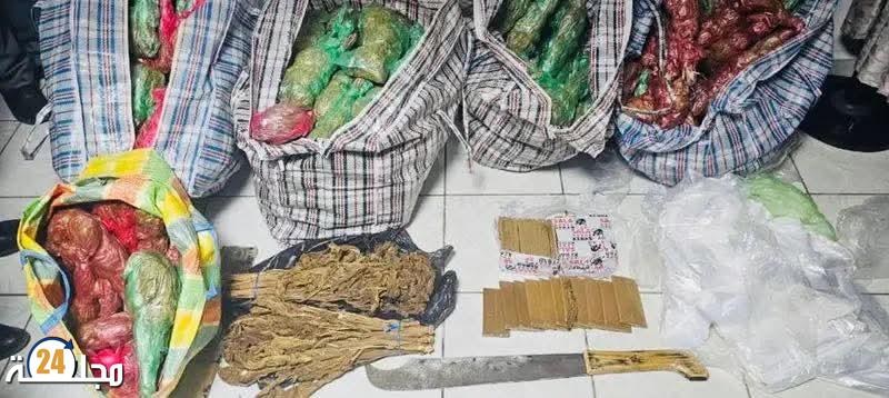 شرطة ابن جرير تحجز اكثر من 3 كيلوغرامات و نصف من مخدر الشيرا و تضع لحد لمشتبه فيه من اجل مسك و ترويج المخدرات