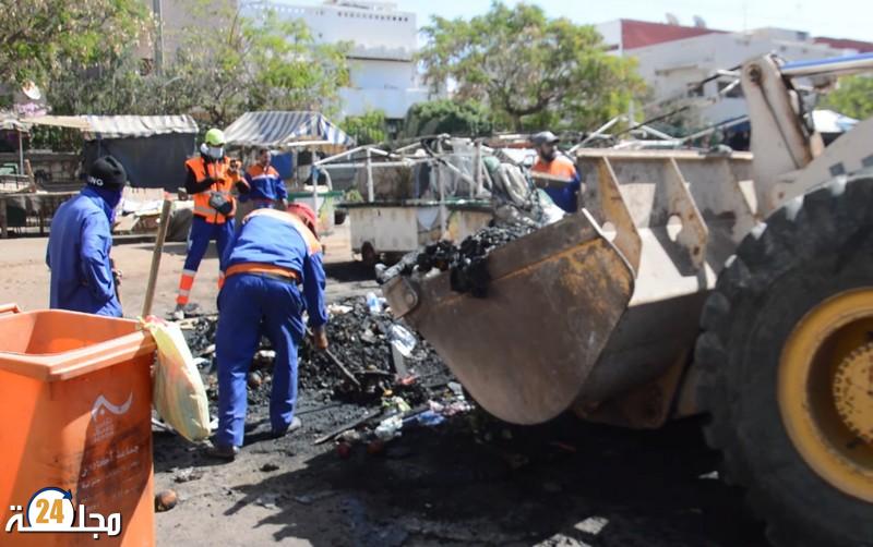 أكادير..مجهول يضرم النار في عربات بيع الخضر بأحد الأسواق الشعبية