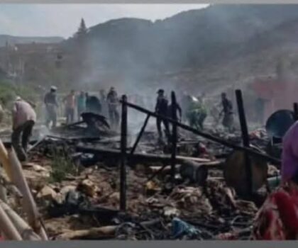 حريق يلتهم خيمة أسرة من متضرري الزلزال الحوز بأمزميز