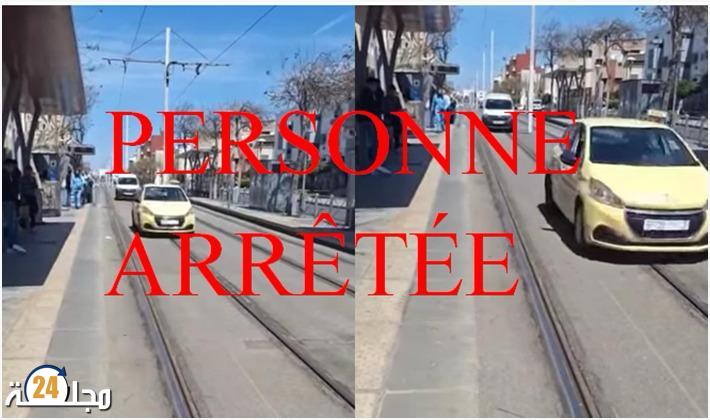 توقيف سائق طاكسي بسلا بسبب عرقلة حركة الترامواي