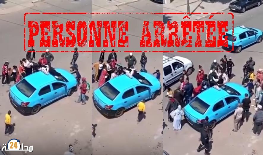 توقيف سيدة بسطات إثر خلاف مع سائق أجرة تطور إلى إلحاق خسائر مادية