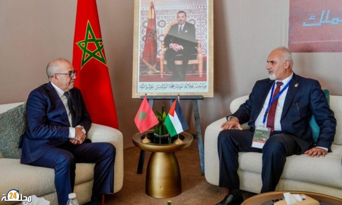 وزير الفلاحة يتباحث مع نظيره الفلسطيني