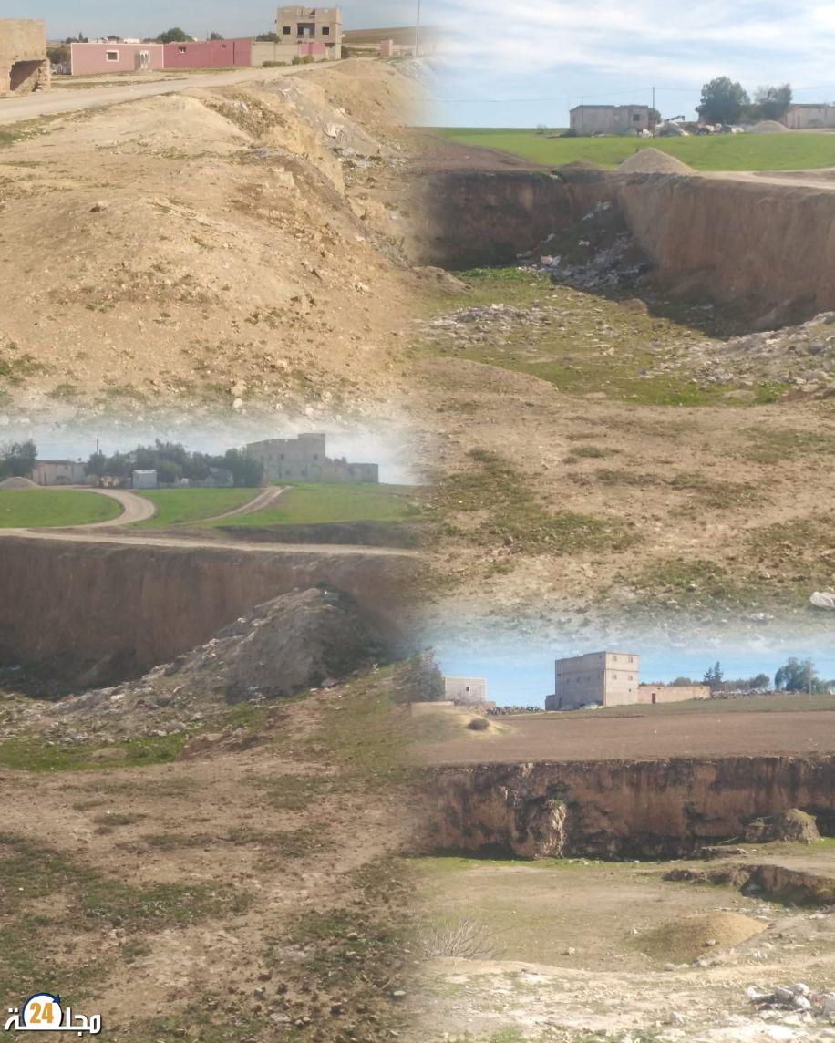 ساكنة دوار الكيايلة بأولاد بن اعريف تطالب بهدم مقلع حجري مهجور يهدد سلامة السكان