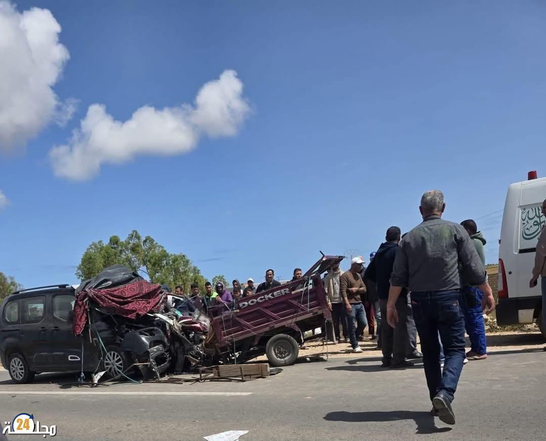 مصرع سائق “تريبورتور” وإصابات خطيرة في حادثة سير مأساوية بجماعة مولاي عبد الله نواحي الجديدة