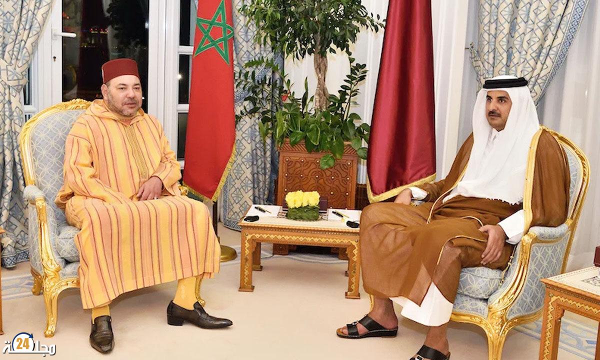 جلالة الملك يهنئ أمير دولة قطر بمناسبة ذكرى توليه مقاليد الحكم