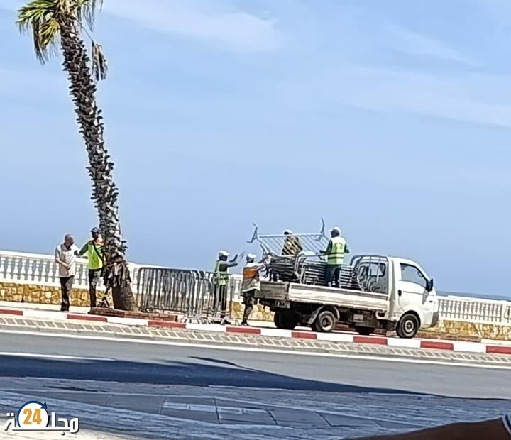 السلطات بالفنيدق تخفف الحصار المضروب على شواطئ المدينة وتشدد المراقبة داخل البحر