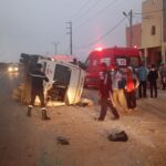 حادثة سير خطيرة تُصيب عمالًا زراعيين بطريق ايت ميلك