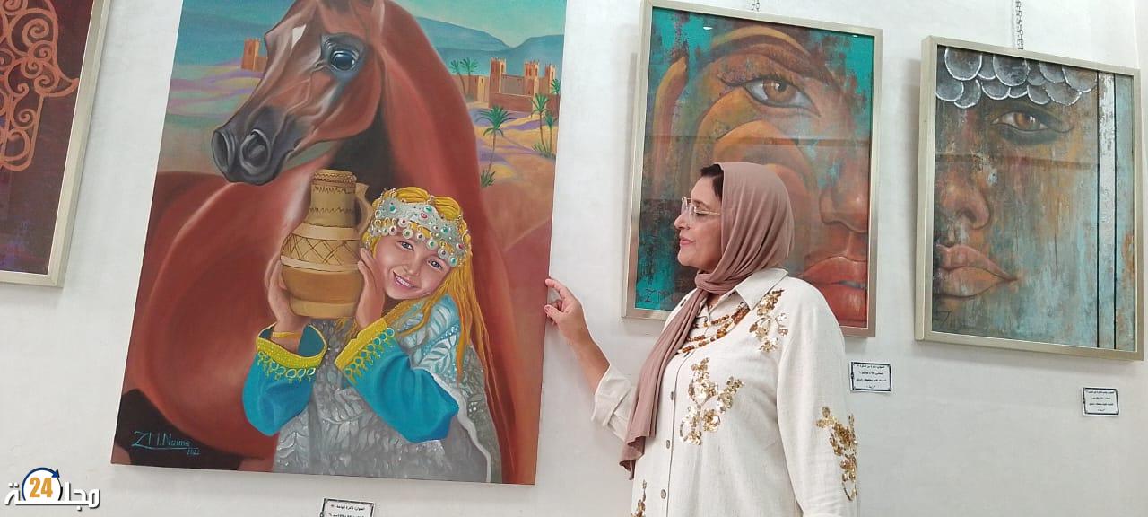 لوحات الفنانة نعيمة زمرو رسالة نبيلة في حب الفن والهوية والانتماء المغربي
