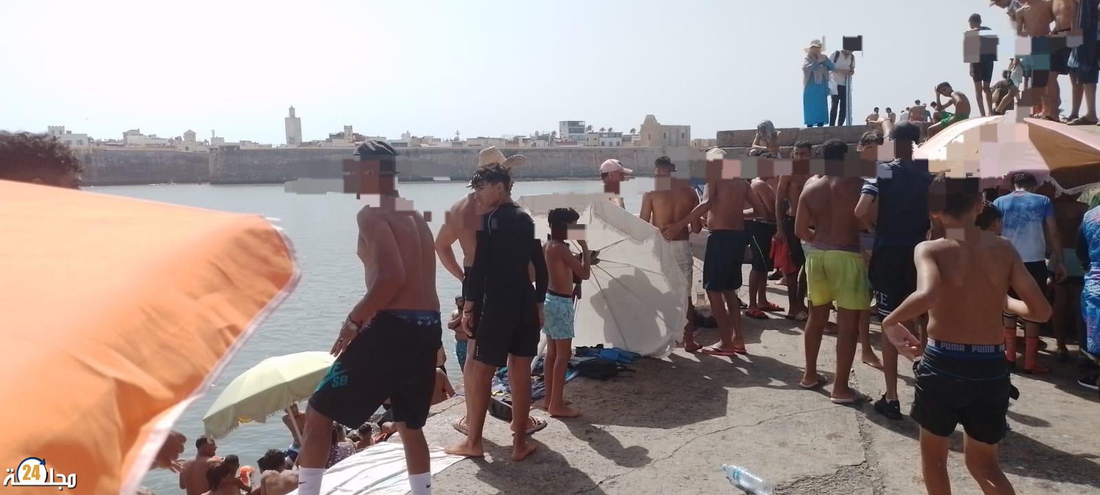 الجديدة: القفز من أعلى” المون” يدفع بمتهور إلى السقوط فوق الصخور ونقله في حالة حرجة