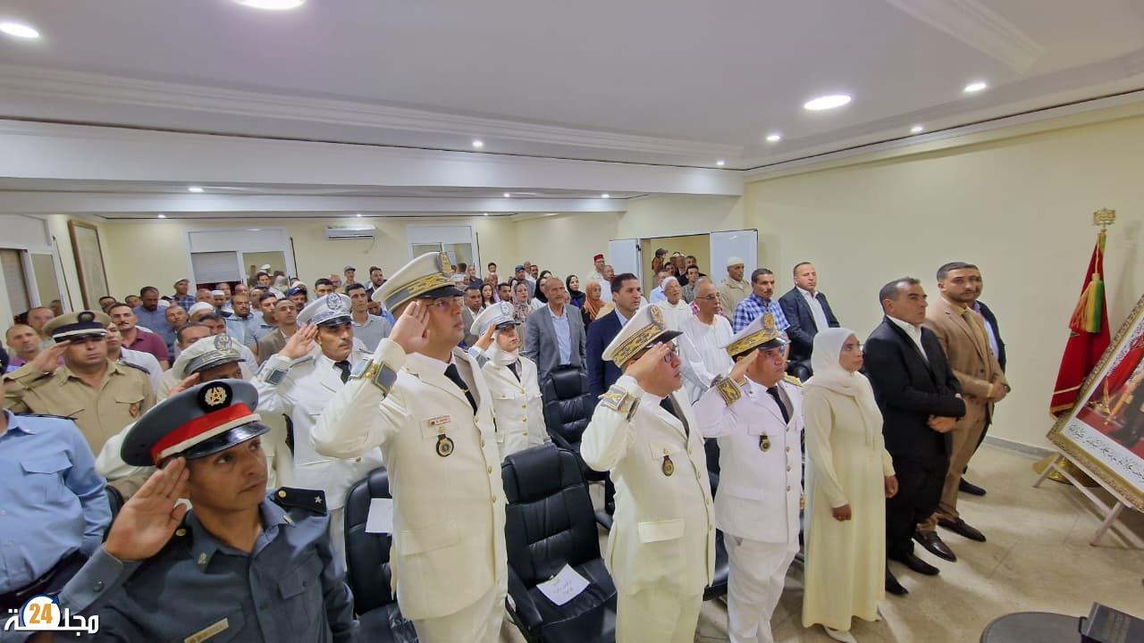 مراسيم حفل الإنصات للخطاب الملكي ببومية: تجسيد لروح الوطنية والتشبث بالعرش العلوي المجيد