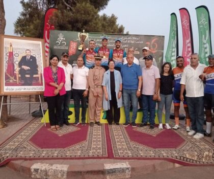 كمال محروك وسلمى حريري يتوجان بكأس العرش للدراجات على الطريق بأزيلال
