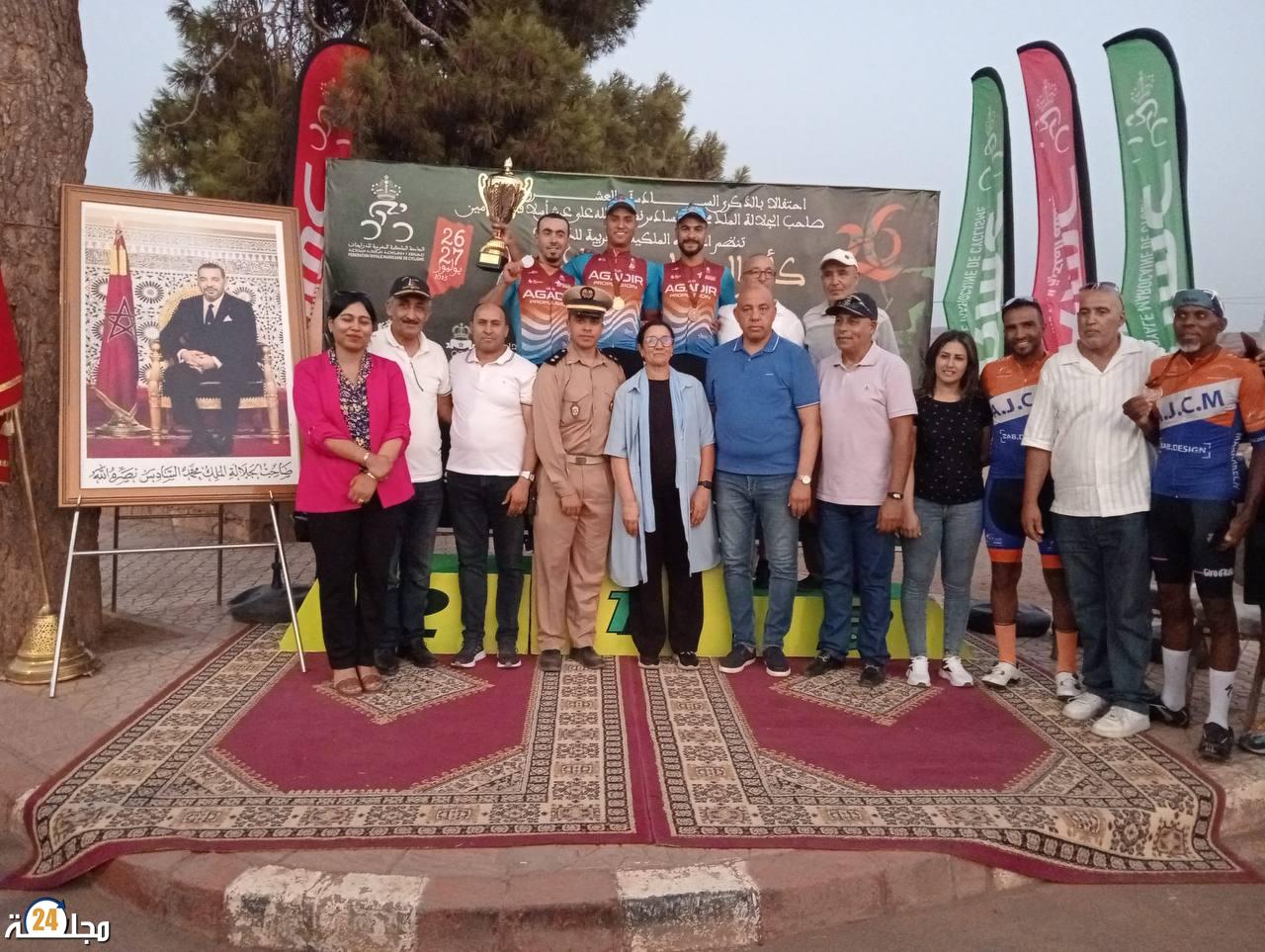 كمال محروك وسلمى حريري يتوجان بكأس العرش للدراجات على الطريق بأزيلال