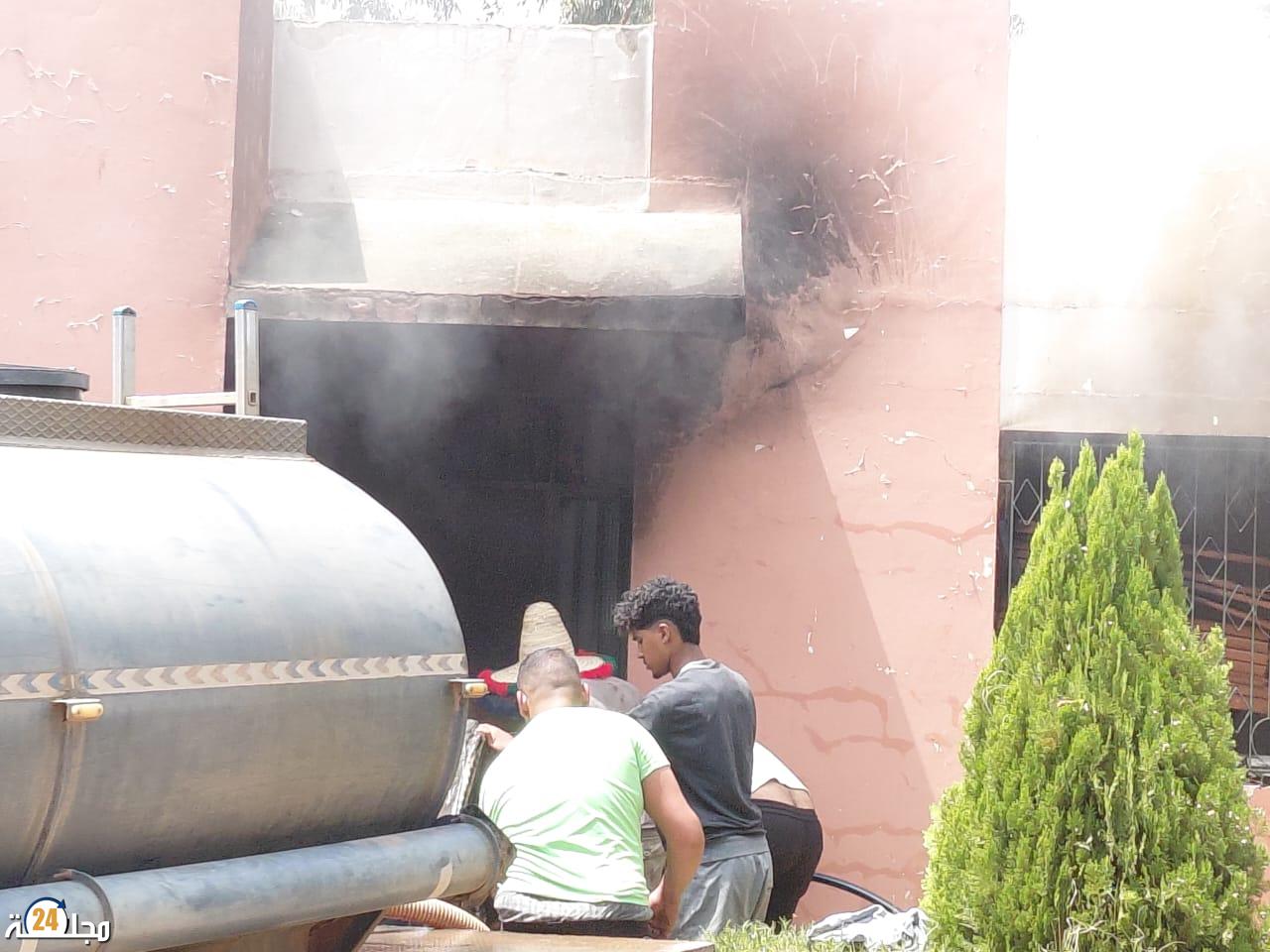 عائلات تبيت في العراء بعد أن داهمت النيران بيوتها بجماعة مگارطو